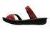 【インコルジェ8825 レッド】甲ストラップで、足元をしっかり安定させるトングサンダル