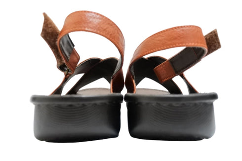 【インコルジェ 88691 オレンジ】ナチュラルクロスフラットサンダル