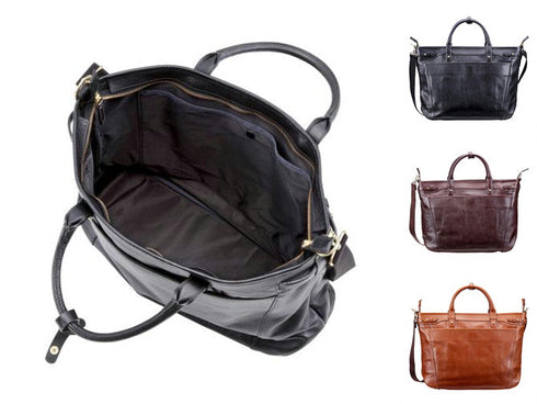 【豊岡鞄 木和田正昭商店 901010 ブラック】豊岡鞄皮革横トートバッグ