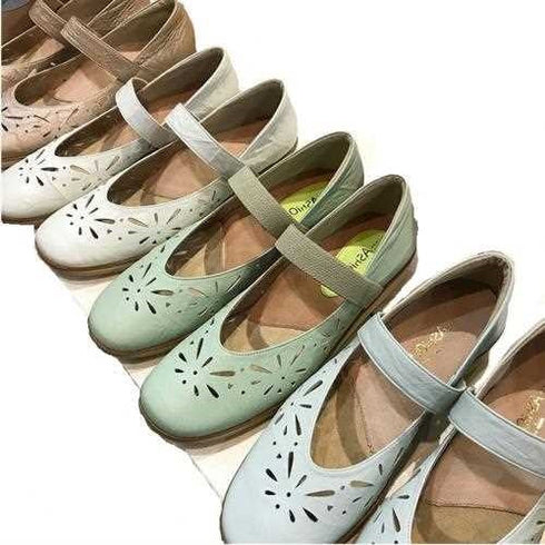 【…AShiOtO A1525 ベージュ】超軽量 牛革ベルトパンチングシューズ