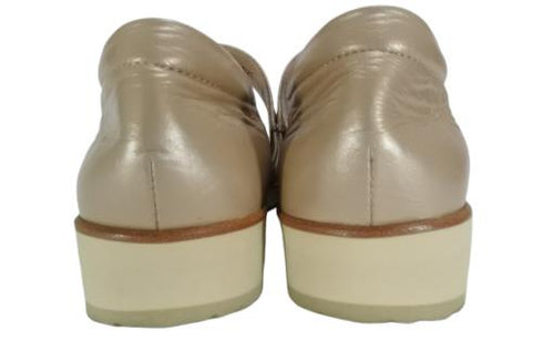 【…AShiOtO A1525 ベージュメタリック】超軽量 牛革ベルトパンチングシューズ