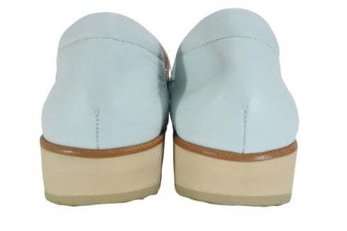 【…AShiOtO A1525 ブルー】超軽量 牛革ベルトパンチングシューズ