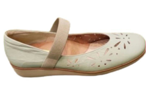 【…AShiOtO A1525 ミント】超軽量 牛革ベルトパンチングシューズ