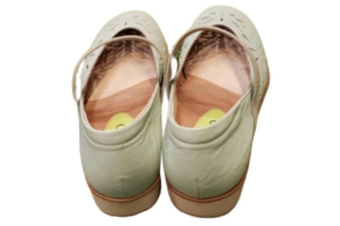 【…AShiOtO A1525 ミント】超軽量 牛革ベルトパンチングシューズ