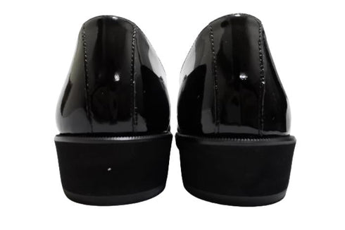 【…AShiOtO A1536 ブラックエナメル】超軽量国産牛革マニッシュシューズ モデルサイズ