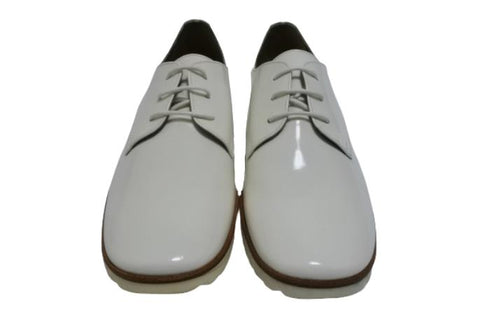 【…AShiOtO A1536 ホワイトエナメル】超軽量国産牛革マニッシュシューズ