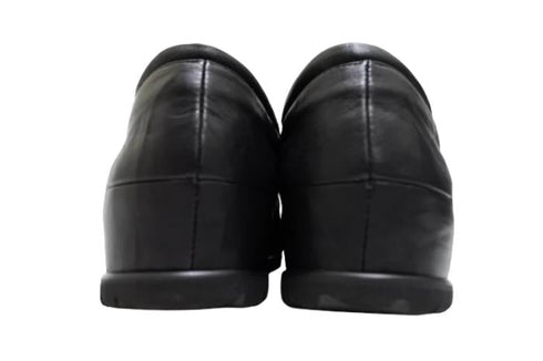 【…AShiOtO A1540 ブラック】本革超軽量ゴムストラップシューズ