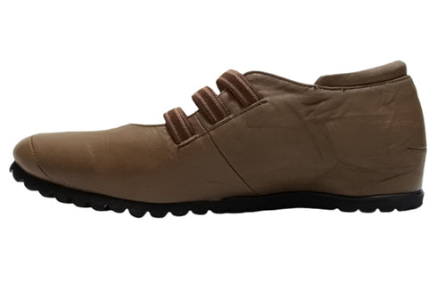 【…AShiOtO A1540 ダークブラウン】本革超軽量ゴムストラップシューズ