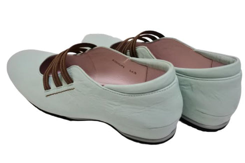 【…AShiOtO A1540 ライトブルー】本革超軽量ゴムストラップシューズ