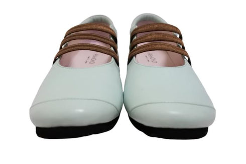【…AShiOtO A1540 ライトブルー】本革超軽量ゴムストラップシューズ