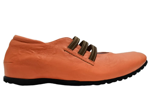 【…AShiOtO A1540 ライトレッド】本革超軽量ゴムストラップシューズ