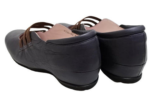 【…AShiOtO A1540 パープル】本革超軽量ゴムストラップシューズ