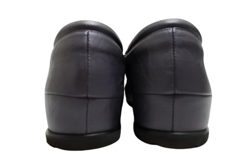 【…AShiOtO A1540 パープル】本革超軽量ゴムストラップシューズ