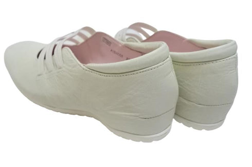 【…AShiOtO A1540 ホワイト】本革超軽量ゴムストラップシューズ