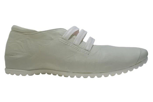 【…AShiOtO A1540 ホワイト】本革超軽量ゴムストラップシューズ