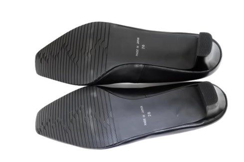 【…AShiOtO A2500 ブラック】超軽量国産レザーパンプス