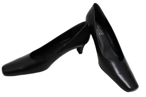 【…AShiOtO A2500 ブラック】超軽量国産レザーパンプス