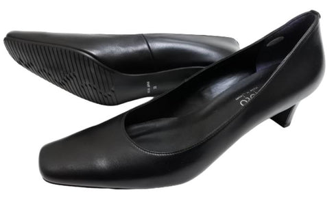 【…AShiOtO A2500 ブラック】超軽量国産レザーパンプス