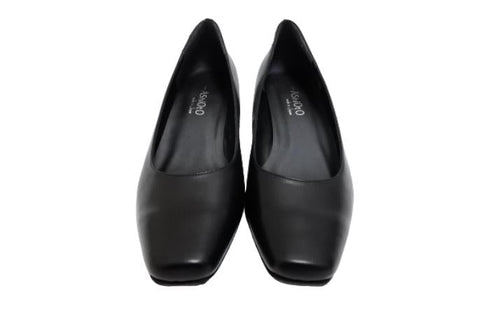 【…AShiOtO A2500 ブラック】超軽量国産レザーパンプス