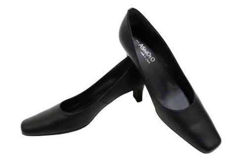 【…AShiOtO A2501 ブラック】仕事履きに最適!超軽量国産らくちんレザーパンプス
