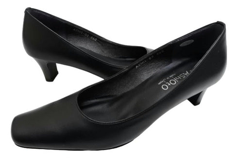 【…AShiOtO A2501 ブラック】仕事履きに最適!超軽量国産らくちんレザーパンプス