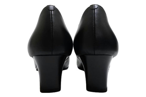 【…AShiOtO A2501 ブラック】仕事履きに最適!超軽量国産らくちんレザーパンプス