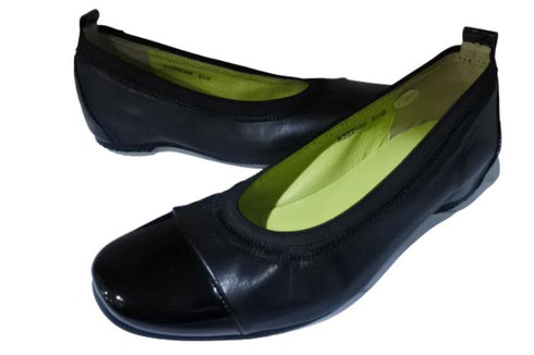 【…AShiOtO A3221 ブラック】バレーシューズ風インヒールパンプス