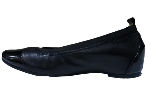 【…AShiOtO A3221 ブラック】バレーシューズ風インヒールパンプス