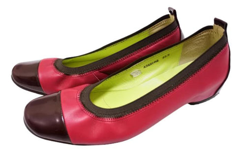 【…AShiOtO A3221 レッドエナメル】バレーシューズ風インヒールパンプス