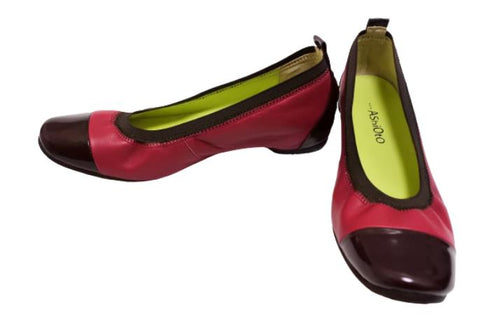 【…AShiOtO A3221 レッドエナメル】バレーシューズ風インヒールパンプス