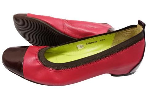 【…AShiOtO A3221 レッドエナメル】バレーシューズ風インヒールパンプス