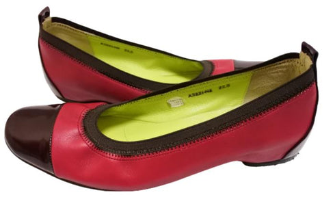 【…AShiOtO A3221 レッドエナメル】バレーシューズ風インヒールパンプス