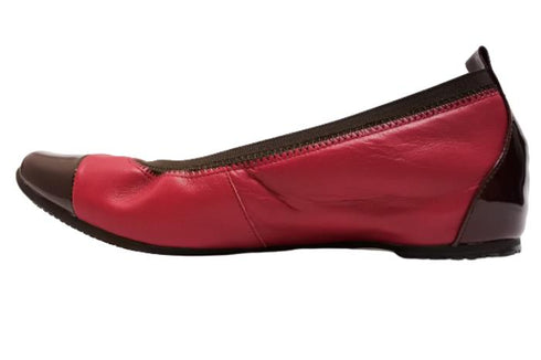 【…AShiOtO A3221 レッドエナメル】バレーシューズ風インヒールパンプス