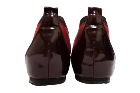 【…AShiOtO A3221 レッドエナメル】バレーシューズ風インヒールパンプス