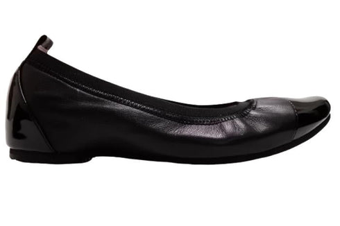 【…AShiOtO A3233 ブラックエナメル】超軽量 約110g 牛革ボロネーゼバレエパンプス