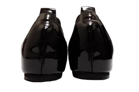 【…AShiOtO A3233 ブラックエナメル】超軽量 約110g 牛革ボロネーゼバレエパンプス