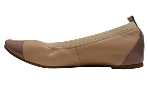 【…AShiOtO A3233 ピンクエナメル】超軽量 約110g 牛革ボロネーゼバレエパンプス