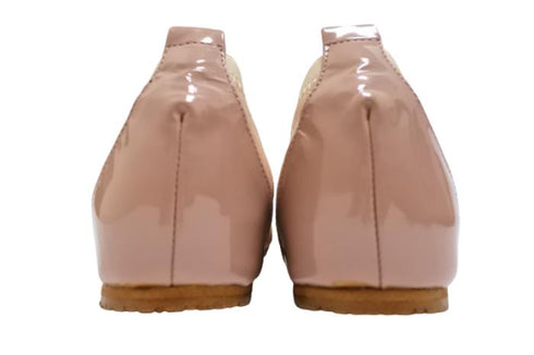 【…AShiOtO A3233 ピンクエナメル】超軽量 約110g 牛革ボロネーゼバレエパンプス