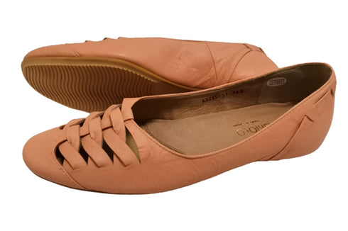 【…AShiOtO A3245 オレンジ】超軽量 通気性抜群の牛革メッシュシューズ