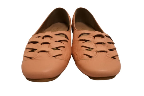 【…AShiOtO A3245 オレンジ】超軽量 通気性抜群の牛革メッシュシューズ