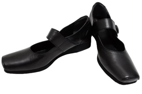 【…AShiOtO A3300 ブラック】超軽量 本革ストラップシューズ