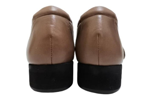 【…AShiOtO A3300 グレージュ】超軽量 本革ストラップシューズ