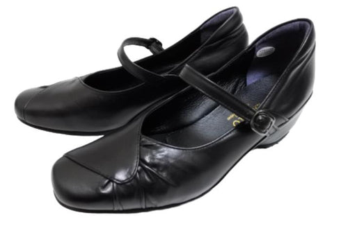 【…AShiOtO A3405 ブラック】超軽量 本革パンプス