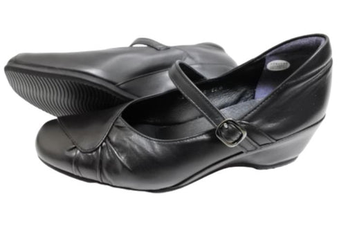 【…AShiOtO A3405 ブラック】超軽量 本革パンプス