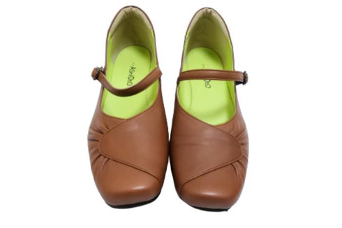 【…AShiOtO A3405 ブラウン】超軽量 本革パンプス