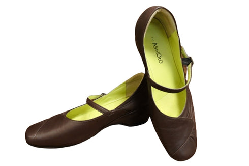 【…AShiOtO A3405 ダークブラウン】超軽量 本革パンプス