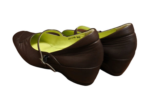 【…AShiOtO A3405 ダークブラウン】超軽量 本革パンプス