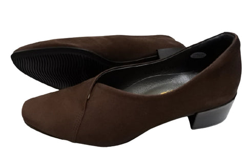 【…AShiOtO A3702 ダークブラウンヌバック】超軽量 国産レザーパンプス