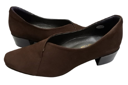 【…AShiOtO A3702 ダークブラウンヌバック】超軽量 国産レザーパンプス