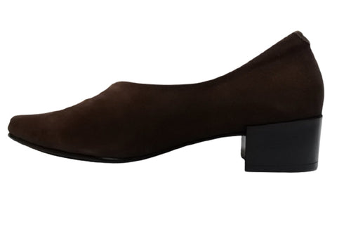 【…AShiOtO A3702 ダークブラウンヌバック】超軽量 国産レザーパンプス